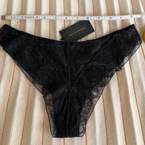 =VALENTINE SPECIAL= NWT: Kiki de Montparnasse Black Lace Brief  Size M - Picture 4 of 8